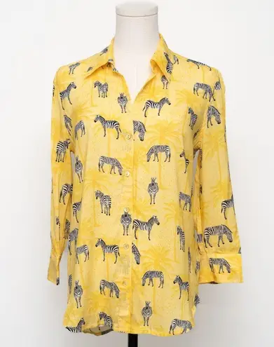 L'Agence | Camille Zebra Print Button Front Shirt