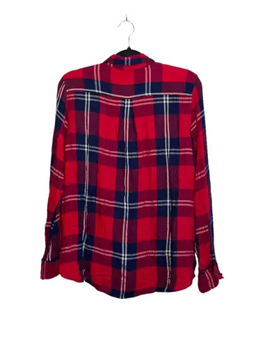Woolrich Red & Navy Blue Plaid Print Button Down Shirt thumbnail 5