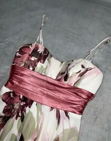 Studio Y Women’s/Girls Floral Fit & Flare White/Pink Mini Dress XS 0