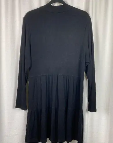 City Chic Black Knit Tier Dress Sz.L(20) NWT