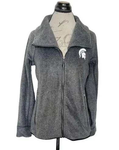 Cutter and Buck Michigan State Womens Fleece Jacket Gray Spartans Size Small