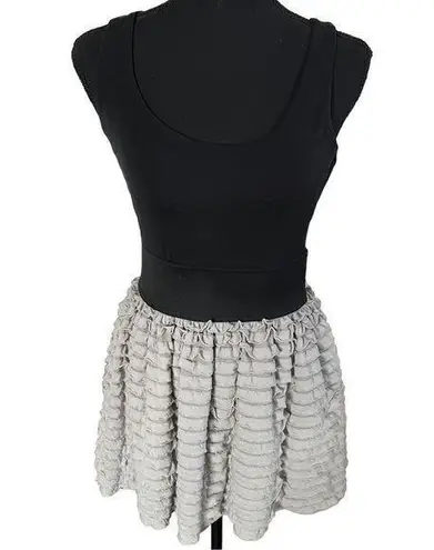 Miley Cyrus x Max Azria Platinum Grey Black Combo Party Chiffon Dress Medium NWT