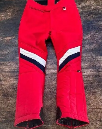 Vintage RED Swiss FERA ski snow pants stretchy Size undefined