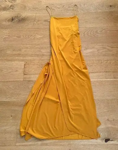 ZARA  - Sleeveless Layered Maxi Dress in Yellow