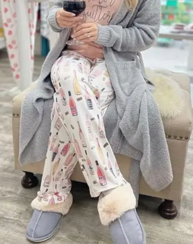 The Paisley Box Wine/Champagne Pajama Pants, Size Medium, NWT White