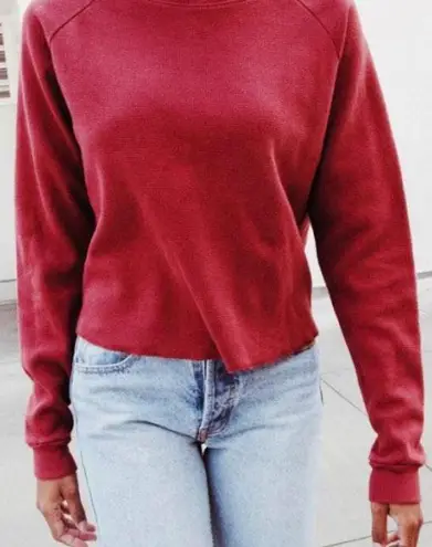 Brandy Melville Abigail Thermal Red Slightly Cropped Long Sleeve 20 42 Off Retail From eliya