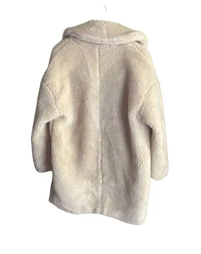 BCBGMAXAZRIA Willow Faux Fur Shearling Coat Ivory