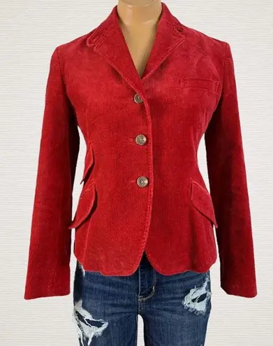 Ralph Lauren  Equestrian Red Corduroy Jacket