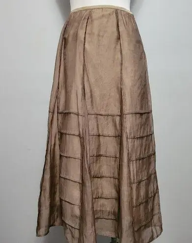 Nic+Zoe mushroom lyocell peasant skirt size 6