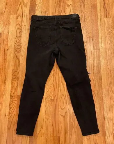 American Eagle  16 R Jeans Black Next Level Stretch Curvy Super High Rise Jegging