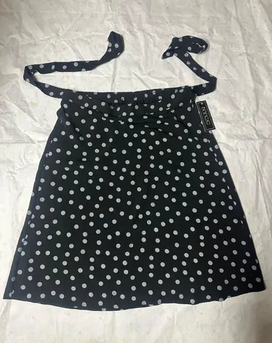 NYCC NEW YORK CLOTHING CO. Silky cool temperature white dots black a