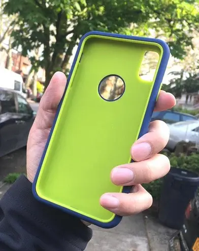 iPhone XS Max Stylish Durable Full Cover Shock Defender Armor Case Blue/Green Blue