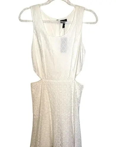 Jessica Simpson Marisa White Eyelet Cut Out Dress