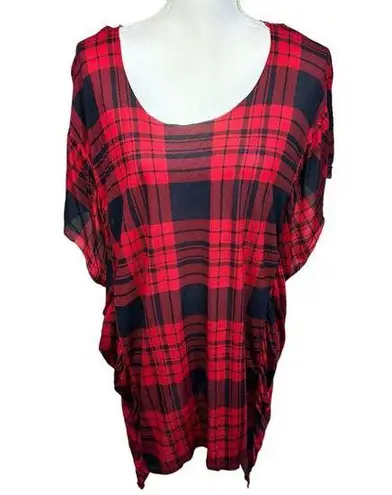 Torn By Ronny Kobo Brooke top, size Large, boxy, plaid, summer, dressy, NWT
