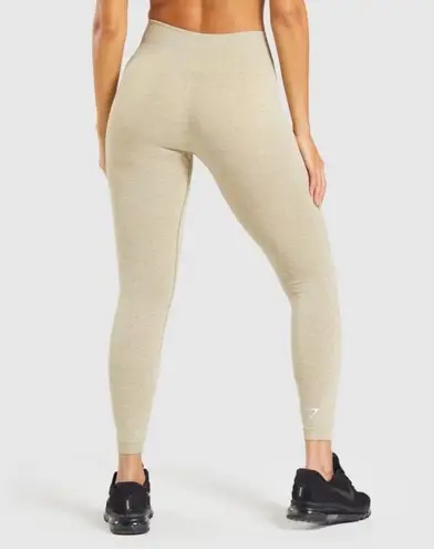 Gymshark  Seamless Adapt Marl Leggings tan olive green size small