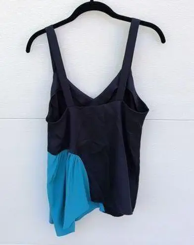 Tibi Blue Colorblock Tank