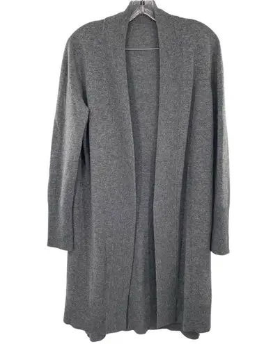 Akris Gray Cashmere Wool Knit Long Cardigan Sweater Tunic Top Set