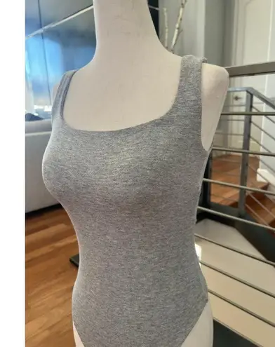 Naked Wardrobe The NW Tank Bodysuit in Heather Grey