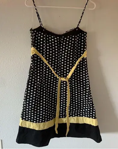 Trixxi Retro style 50s dress black and yellow polka dots / NWOT