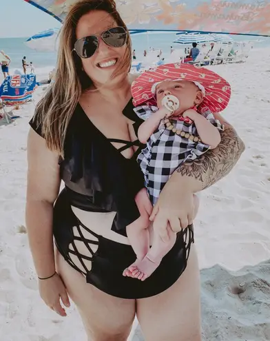 Sea By Monif C Plus Size Black Ruffle Bikini Set Top And Bottom Size 18 Black