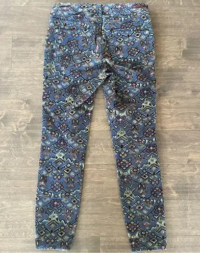 Pilcro and the Letterpress Anthropologie Pilcro Corduroy Abstract Print High-Rise Skinny Jeans size 28