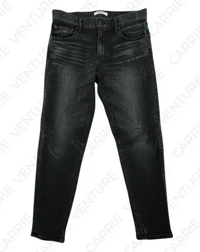 Moussy Vintage Black Jeans Distressed Straight Style 025EAC12