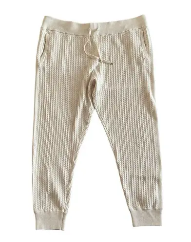 Ralph Lauren Lauren  Cable-knit Jogger Pants Plus Size XXL, Winter Cream NWT $145