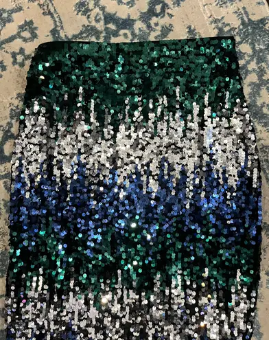 EXPRESS NWOT  Size XS Multi Colored Sequin Skirt