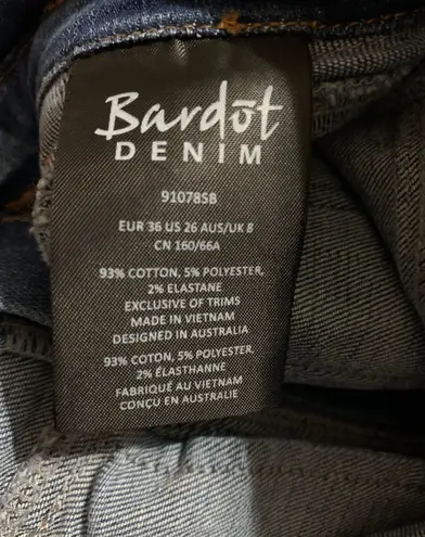 Bardot Spliced Seam Denim Mini Skirt