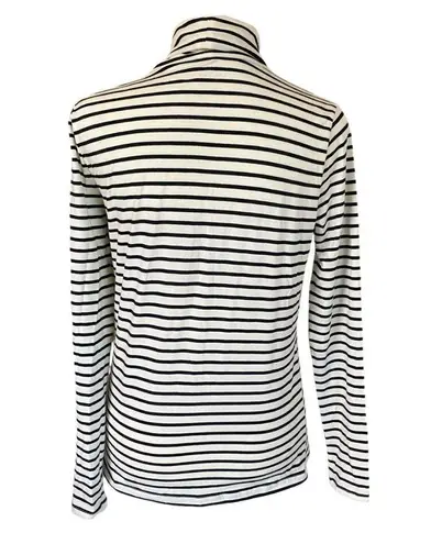 Talbots The Talbot Tee women's petite P black and white stripe turtleneck NWT