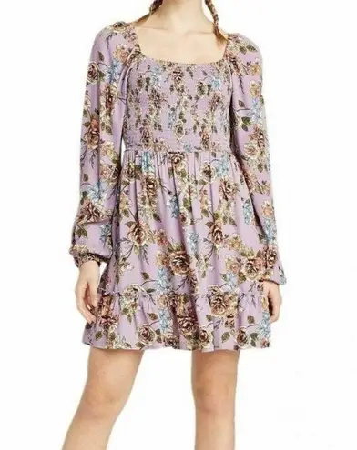 Xhilaration NWOT XS  Lilac Purple Floral Smocked Dress