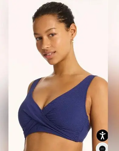 Nwt Sea level swim storm blue bikini top US size 12
