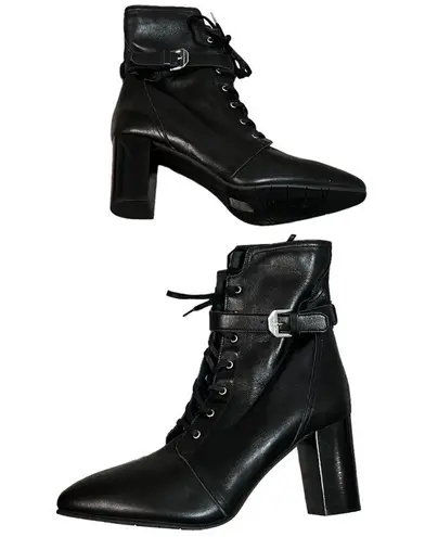 Aquatalia NEW NWOB Fawne Leather Ankle Boots Black