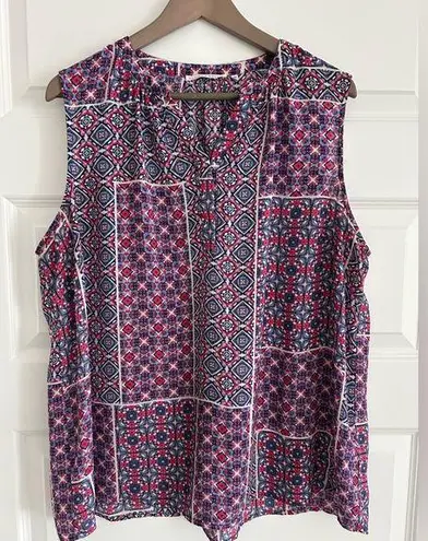 Violet+Claire Sleeveless Top Blue Pink Size 2X