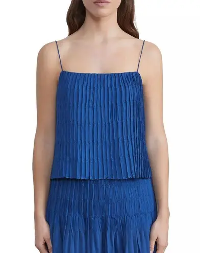 Lafayette 148 New York Smocked Camisole Top, Blue Size M New w/Tag Retail $598