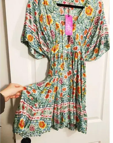 Southern Fried Chicks Floral Boho Dress 