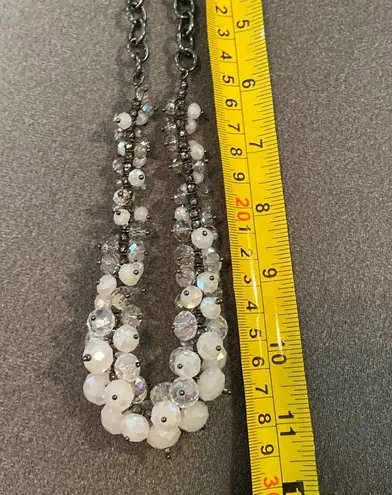 Vera Wang Gun metal toned necklace with graduating beads