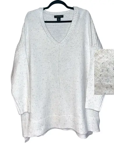 Tahari Marled V-Neck Dolman Tunic Sweater