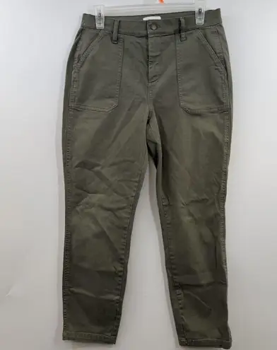 Evereve Payton Utility Ankle Slit Pants Olive green women's 28