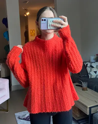 Aerie Orange Cropped Sweater