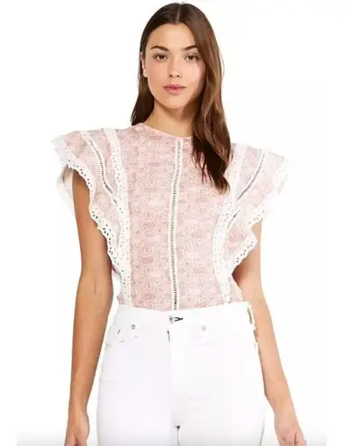 MISA Los Angeles Nilu Top & Banu Skirt Coral Womens Size XS