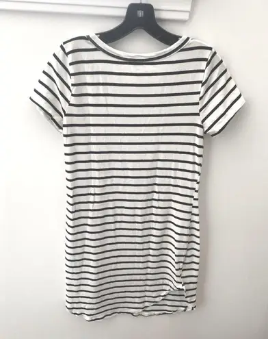 Heart & Hips Striped T-Shirt Dress Women's M/L Cotton Stretch Basic Travel Academia Preppy