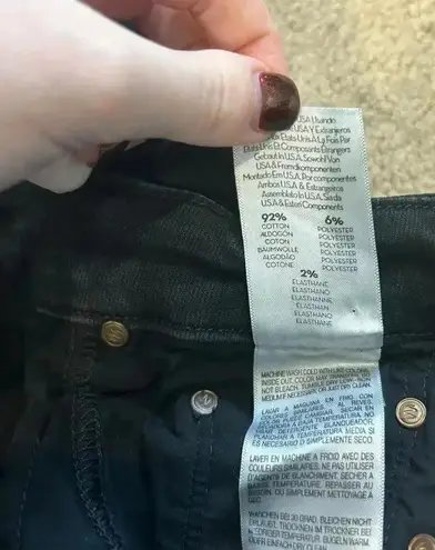 Mother High Waisted Looker Jeans Wait Until Dark Washed Black Womens Size 25