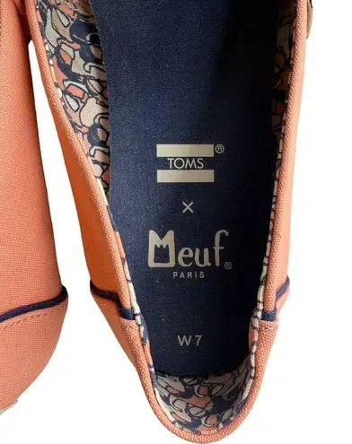 Toms x Meuf Paris Rosie The Riveter Coral Canvas Alpargata Classic Slip
