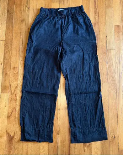 Everlane  100% Linen Easy Pant in Black size Small - Image 3