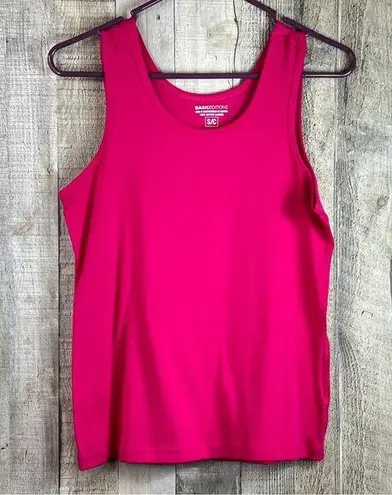 basic editions Small Hot Pink Crewneck Tank Top