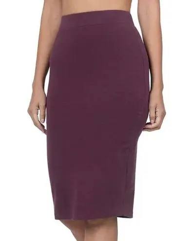 Forever 21  Casual Pencil Midi Skirt Purple/Plum