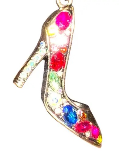 Multicolor High Heel Pendant Necklace and Earrings set. New Red