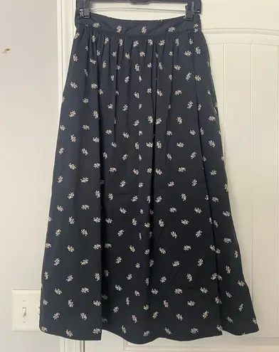 Hill House Home The Krista Skirt Khaki Autumn Paisley Black