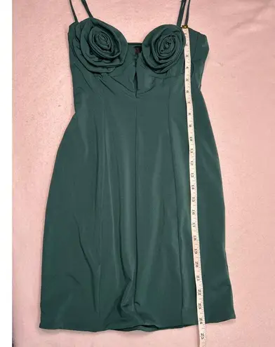 NWOT AFRM Silas Floral Appliqué mini dress in Botanical Green. Size S. Green